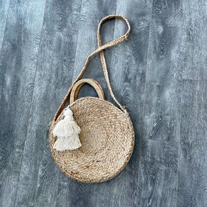 Zara Circular Vintage Bag with Sisal Weave